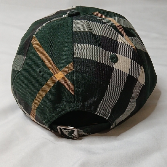 Burberry Green & Cream Check Baseball Cap - Picture 2 of 4